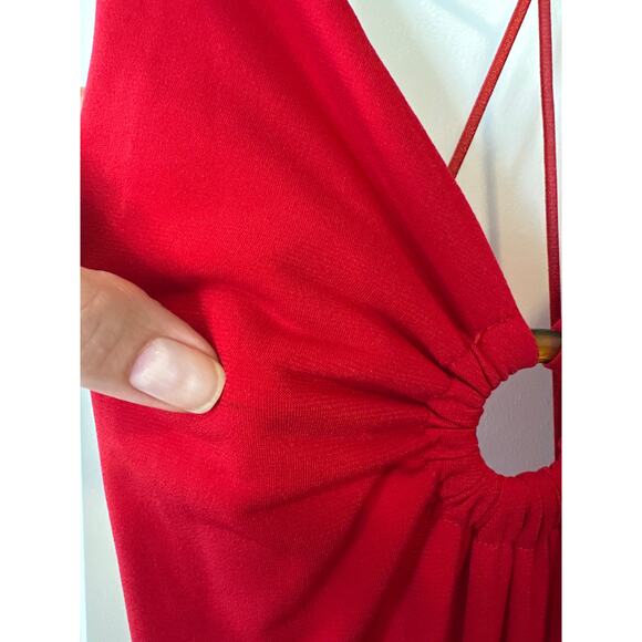 Musier Paris Red Iraklia Strappy Backless Midi Dress Women’s Size 6 / FR 38 - Picture 7 of 12